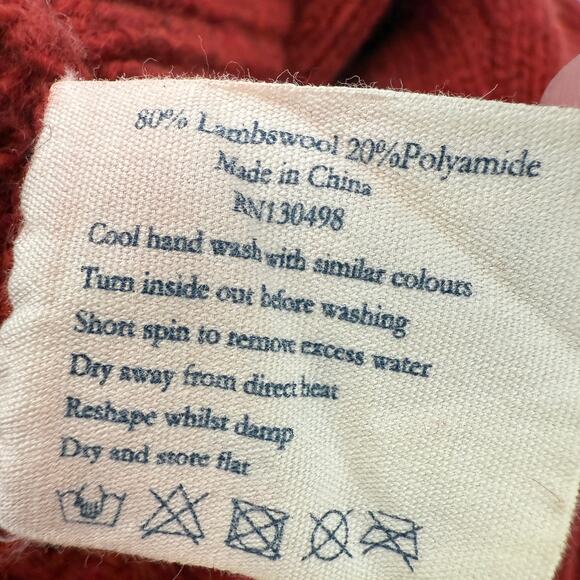 vintage Jack Wills Knitwear dark red Sweater men's XL pullover crewneck England - Picture 5 of 5